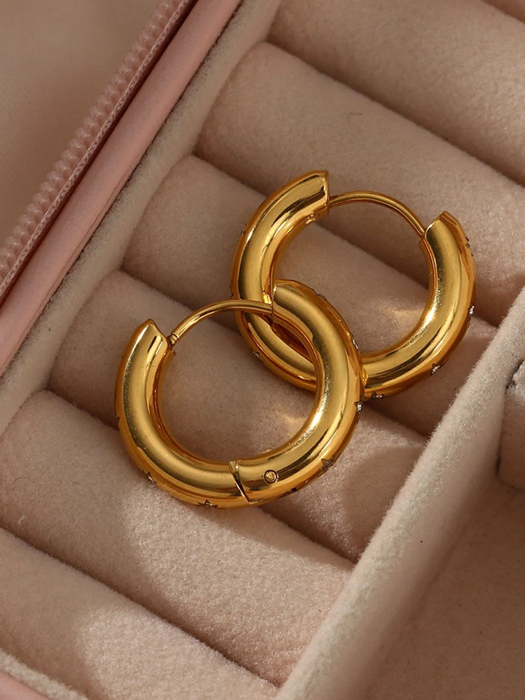 Sadie Star Hoops - Rosa Jewels