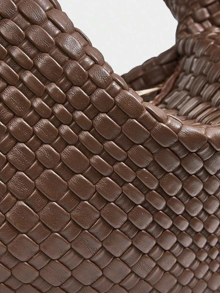 Sarah Gevlochten Schoudertas Dames | Handtas | Design Tas Bruin