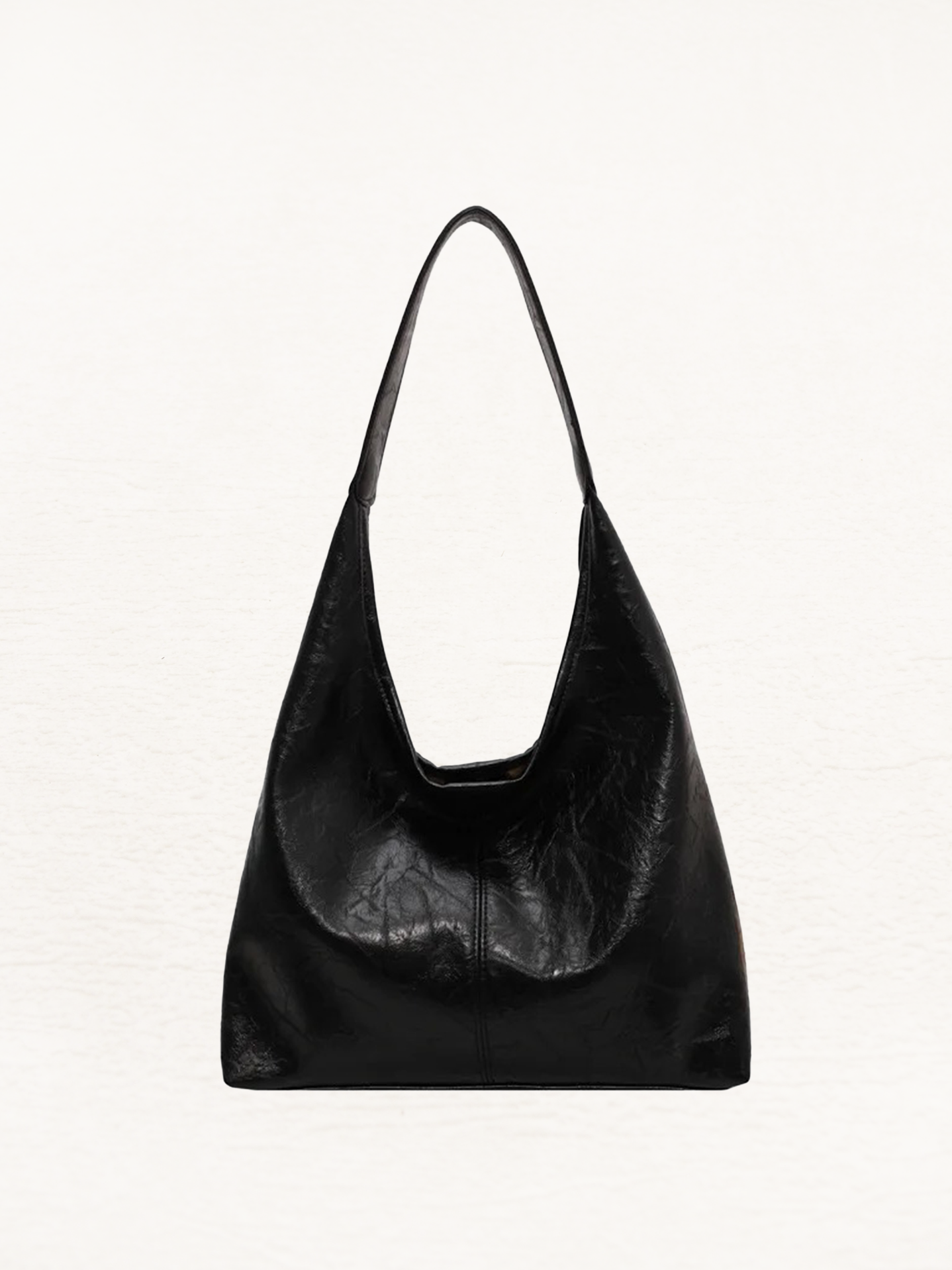 Serena Dames PU Leren Schoudertas | Handtas Zwart