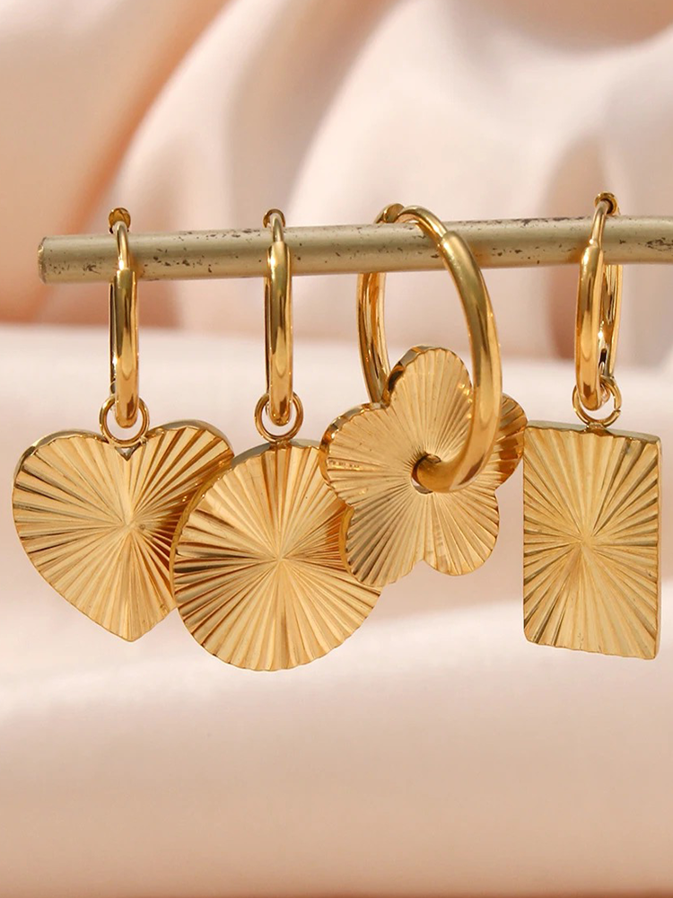 Stella Charm Ketting + Oorbellen Set Rond Goud