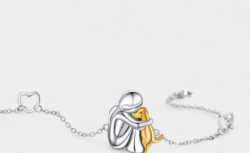 Virelle-Armband-Virelle | Dames armband – sterling zilver, verstelbare schakel met hondontwerp