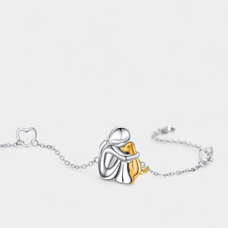 Virelle-Armband-Virelle | Dames armband – sterling zilver, verstelbare schakel met hondontwerp