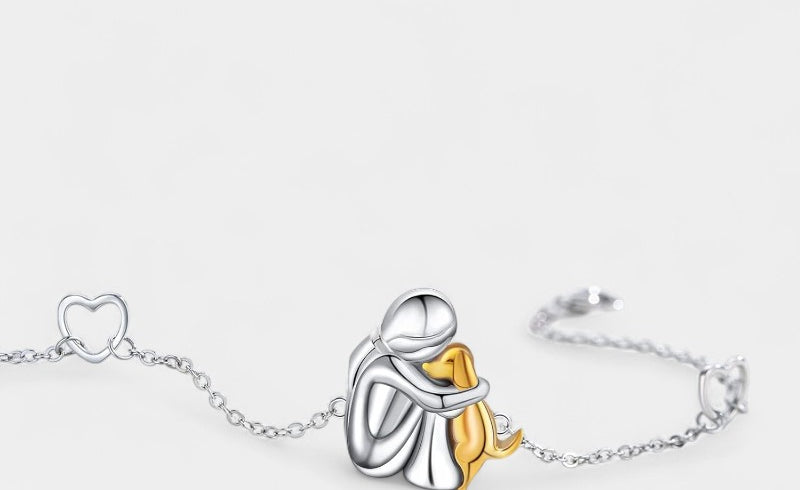 Virelle-Armband-Virelle | Dames armband – sterling zilver, verstelbare schakel met hondontwerp