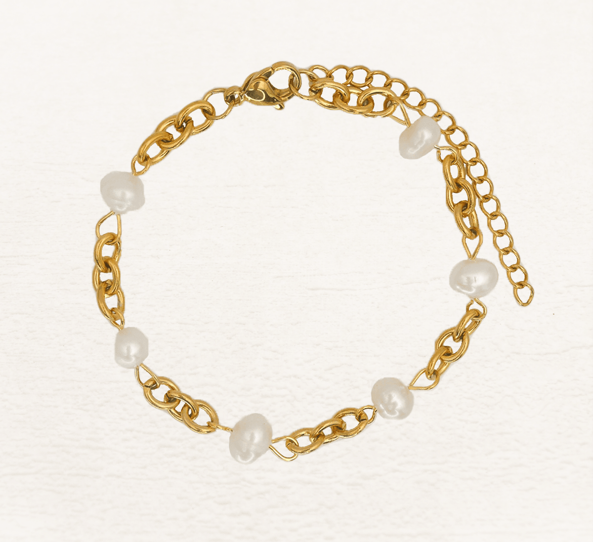 Elise Parel Chain Armband - Rosa Jewels