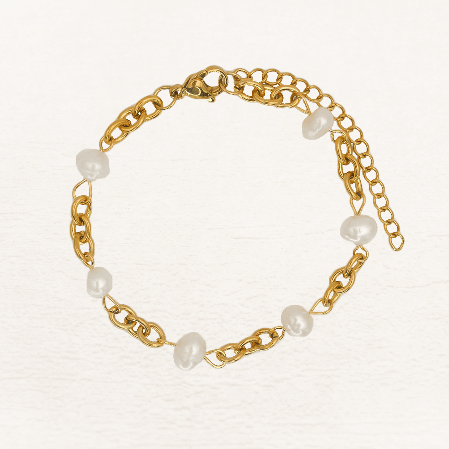 Elise Parel Chain Armband - Rosa Jewels