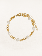 Elise Parel Chain Armband - Rosa Jewels
