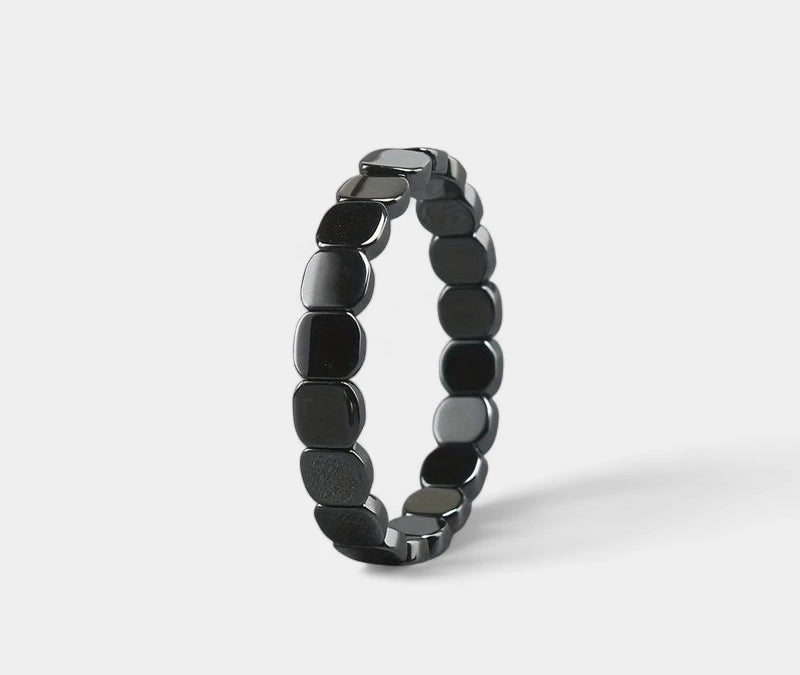 Virelle-Armbanden-Virelle | Heren Armband – Kunststeen Kralen, Vierkante Vorm, Elastische Sluiting