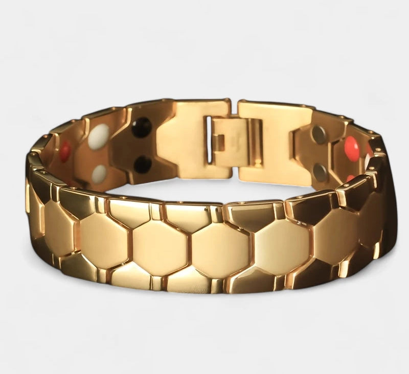 Virelle-Armbanden-Virelle | Heren Armband – Titanium Staal, Zeskant Design, Verstelbare Sluiting