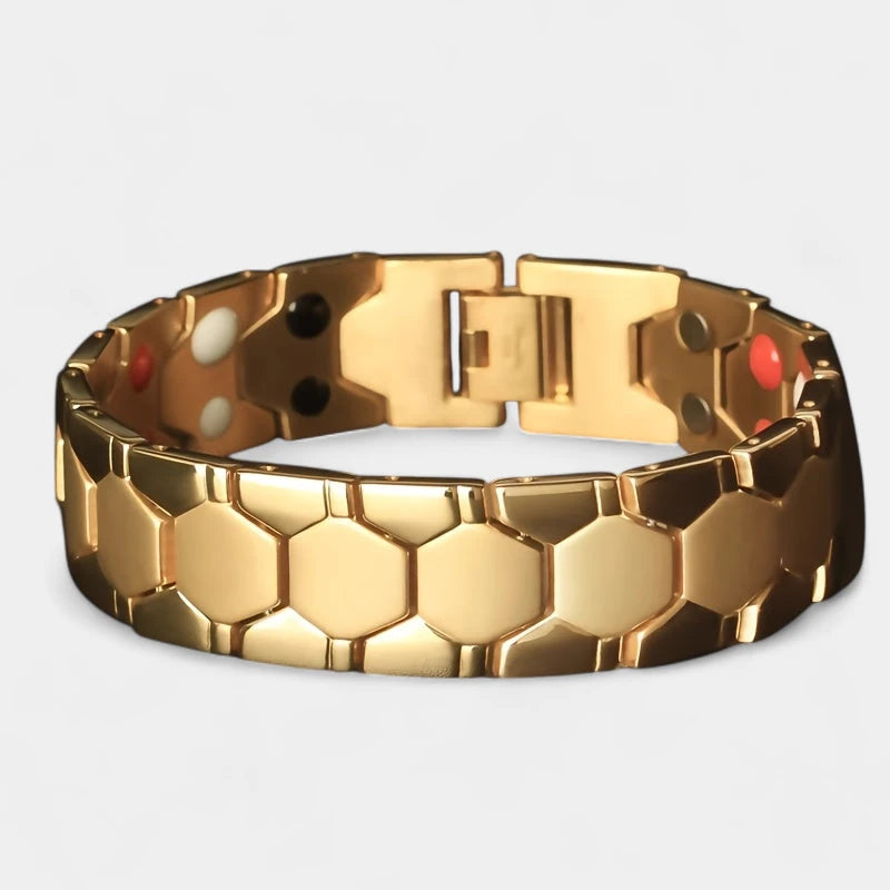 Virelle-Armbanden-Virelle | Heren Armband – Titanium Staal, Zeskant Design, Verstelbare Sluiting