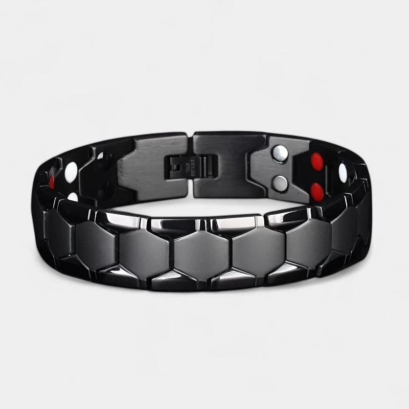 Virelle-Armbanden-Virelle | Heren Armband – Titanium Staal, Zeskant Design, Verstelbare Sluiting