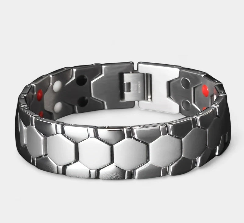 Virelle-Armbanden-Virelle | Heren Armband – Titanium Staal, Zeskant Design, Verstelbare Sluiting