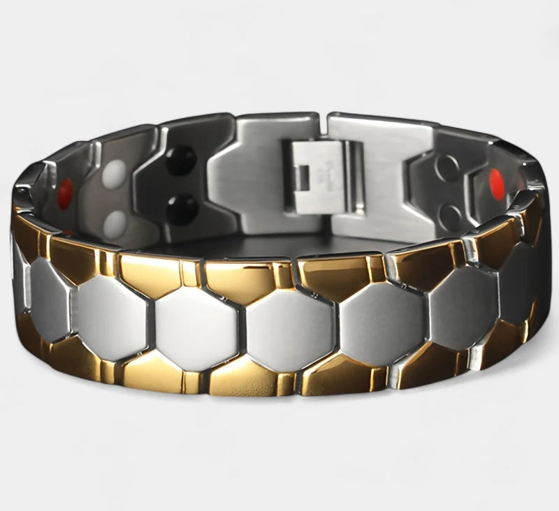 Virelle-Armbanden-Virelle | Heren Armband – Titanium Staal, Zeskant Design, Verstelbare Sluiting