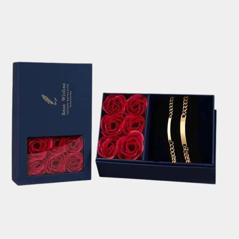 Virelle-Armbanden-Virelle | Koppel Armbanden – Graveerbare Plaat, Gepolijste Afwerking, Tijdloos Cadeau