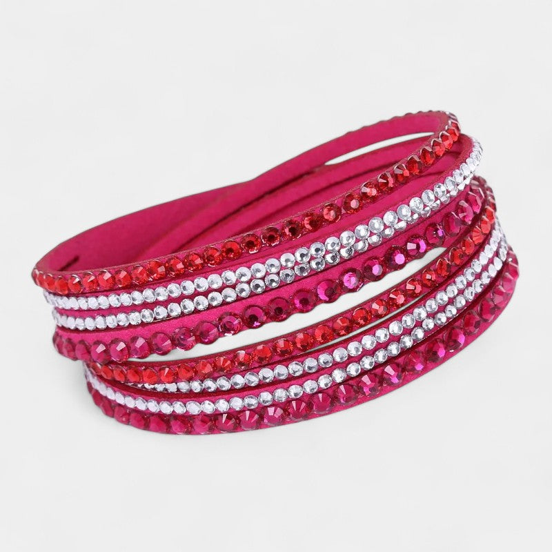 Virelle-Bracelet-Virelle Armband - Multi-layer rhinestone interchangeable band