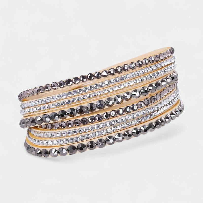 Virelle-Bracelet-Virelle Armband - Multi-layer rhinestone interchangeable band