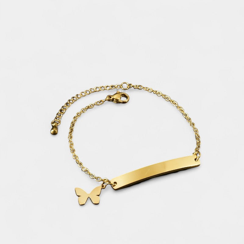 Virelle-Bracelet-Virelle Armband of Enkelband - Titanium stalen armband met hart- en sterbedels