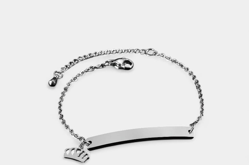 Virelle-Bracelet-Virelle Armband of Enkelband - Titanium stalen armband met hart- en sterbedels