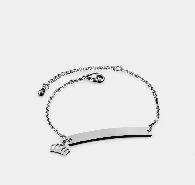 Virelle-Bracelet-Virelle Armband of Enkelband - Titanium stalen armband met hart- en sterbedels