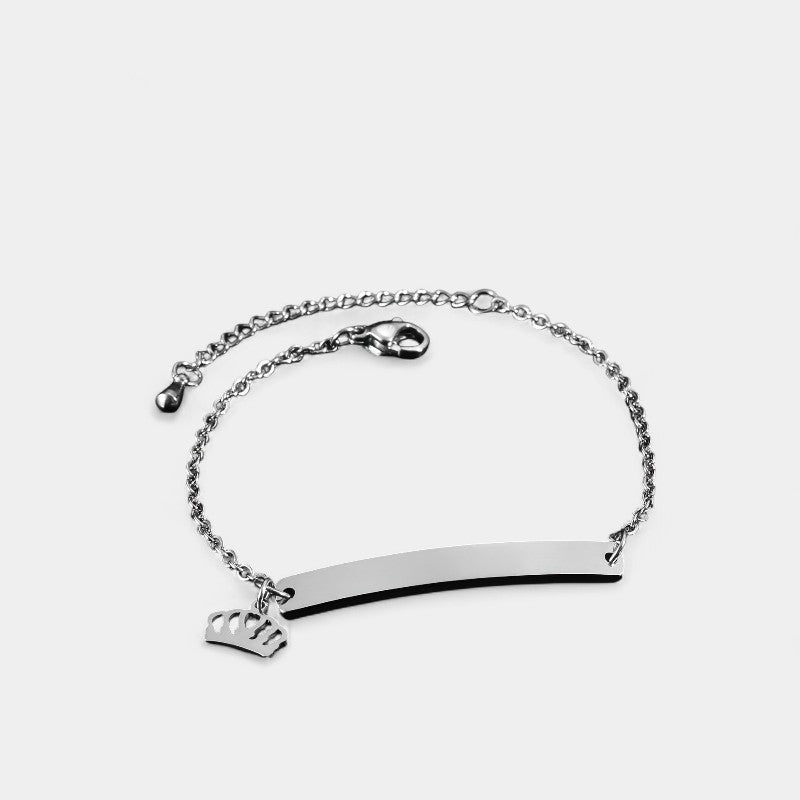 Virelle-Bracelet-Virelle Armband of Enkelband - Titanium stalen armband met hart- en sterbedels