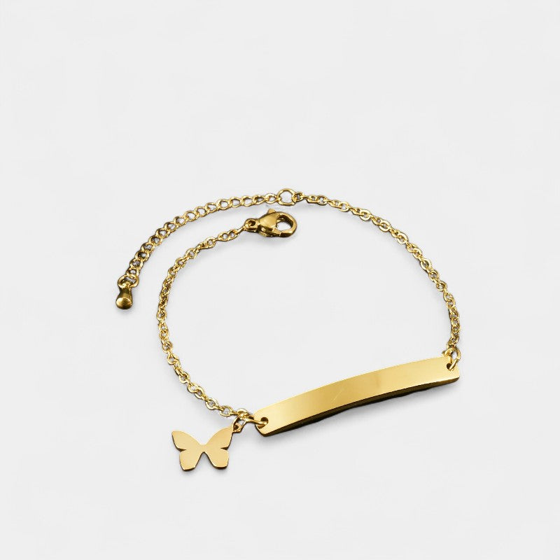 Virelle-Bracelet-Virelle Armband of Enkelband - Titanium stalen armband met hart- en sterbedels