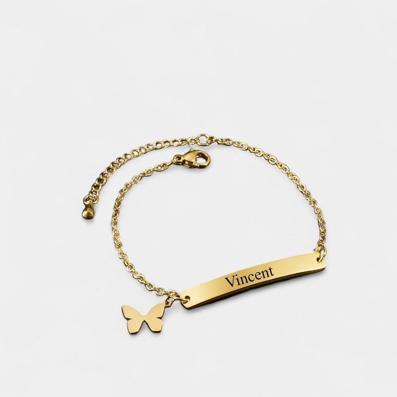 Virelle-Bracelet-Virelle Armband of Enkelband - Titanium stalen armband met hart- en sterbedels