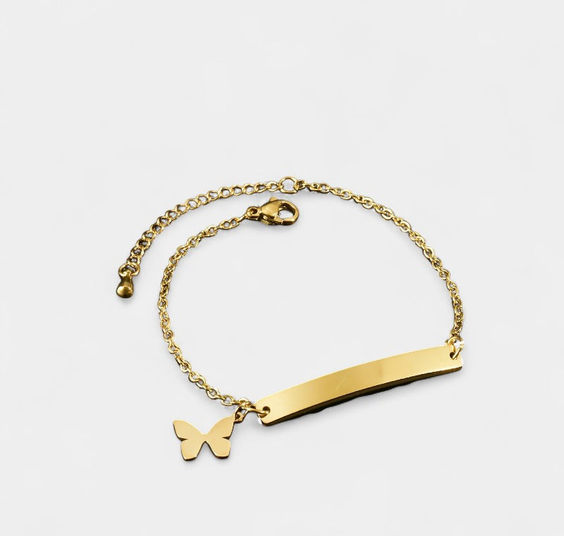 Virelle-Bracelet-Virelle Armband of Enkelband - Titanium stalen armband met hart- en sterbedels