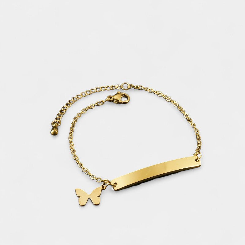 Virelle-Bracelet-Virelle Armband of Enkelband - Titanium stalen armband met hart- en sterbedels