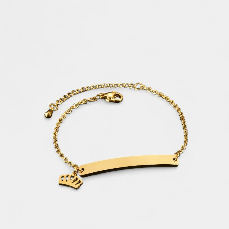 Virelle-Bracelet-Virelle Armband of Enkelband - Titanium stalen armband met hart- en sterbedels