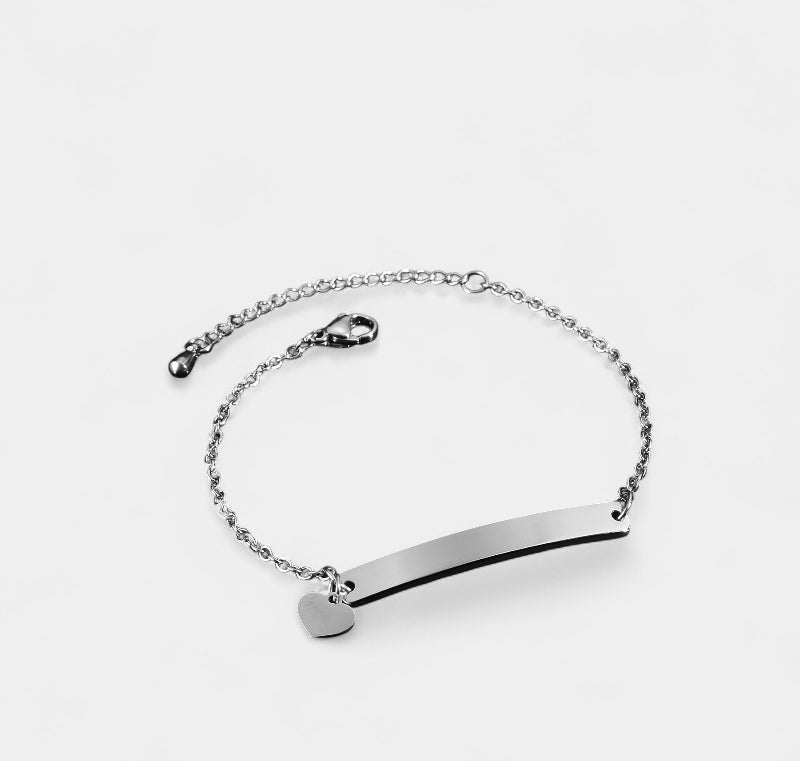 Virelle-Bracelet-Virelle Armband of Enkelband - Titanium stalen armband met hart- en sterbedels