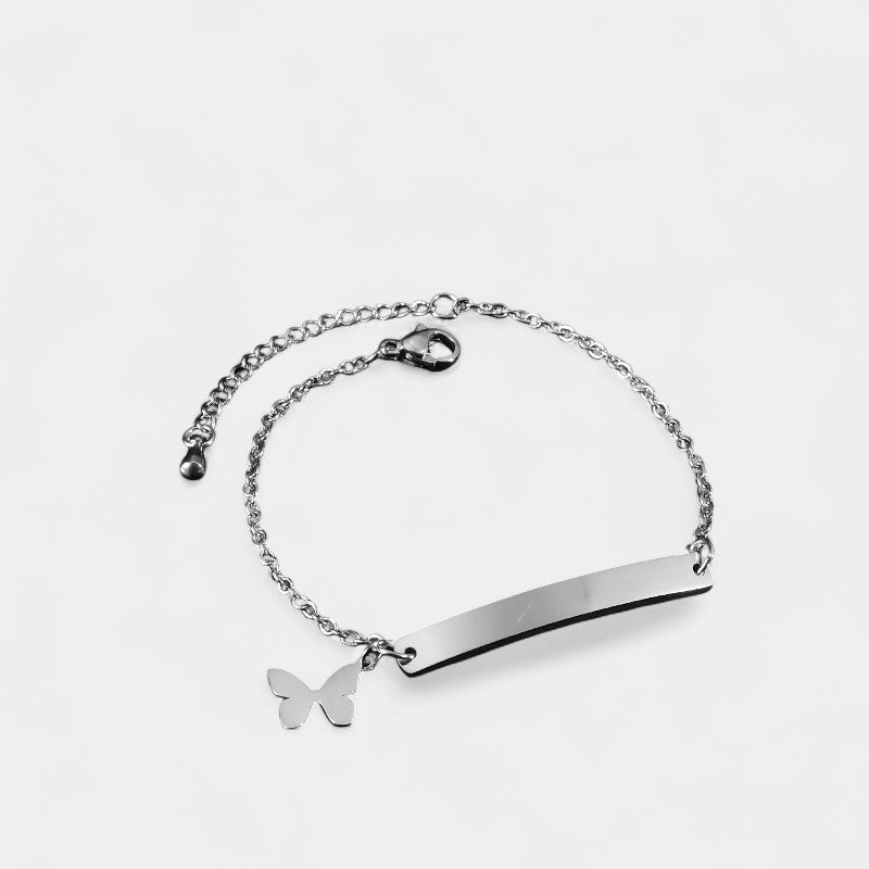 Virelle-Bracelet-Virelle Armband of Enkelband - Titanium stalen armband met hart- en sterbedels