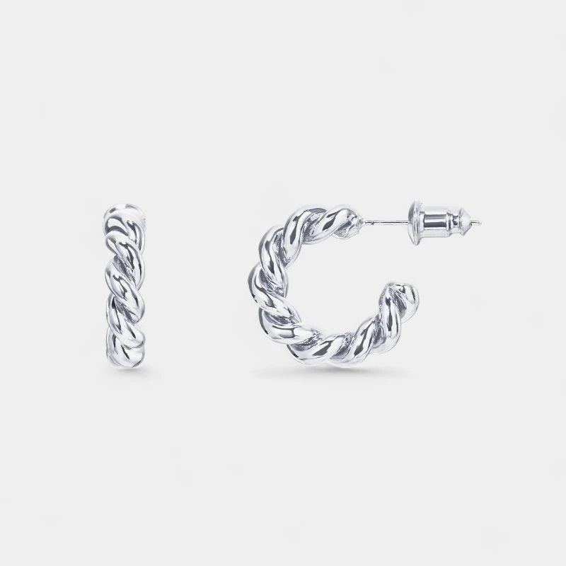 Virelle-Earring-Virelle | Dames Oorbellen – Gedraaide Hoepel, Casual & Tijdloos Design