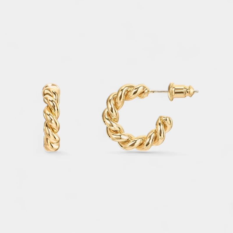 Virelle-Earring-Virelle | Dames Oorbellen – Gedraaide Hoepel, Casual & Tijdloos Design