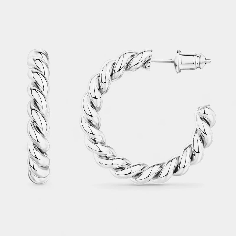 Virelle-Earring-Virelle | Dames Oorbellen – Gedraaide Hoepel, Casual & Tijdloos Design