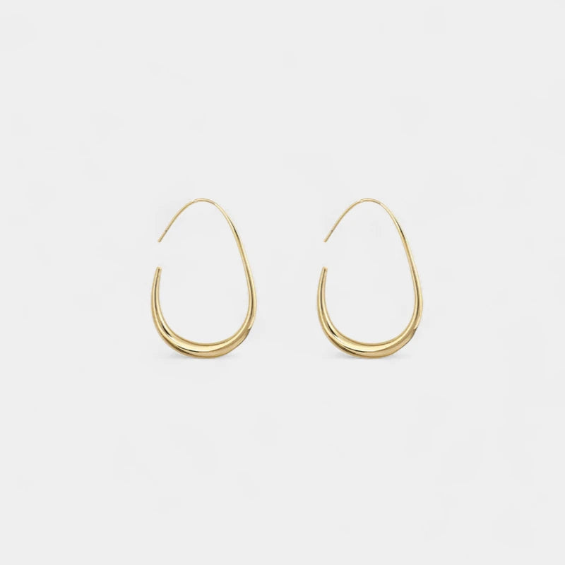 Virelle-Earrings-Virelle | Dames Oorbellen – Goud Verguld, Ovaal Vorm, Tijdloos Design