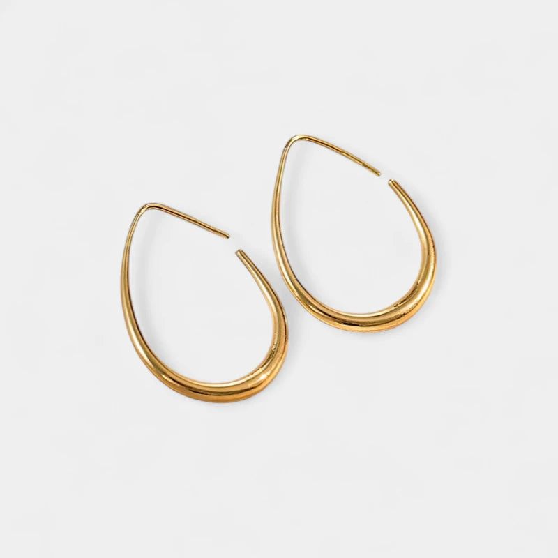 Virelle-Earrings-Virelle | Dames Oorbellen – Goud Verguld, Ovaal Vorm, Tijdloos Design