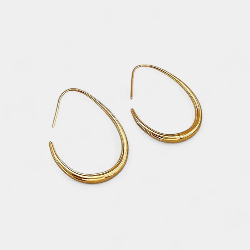 Virelle-Earrings-Virelle | Dames Oorbellen – Goud Verguld, Ovaal Vorm, Tijdloos Design