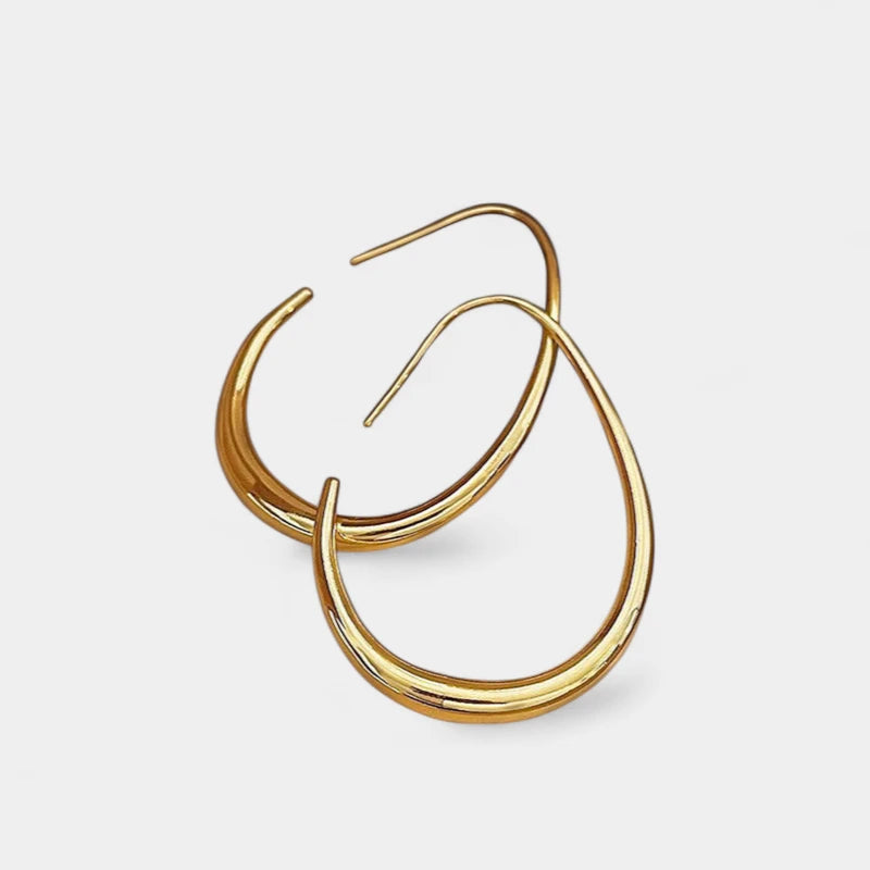 Virelle-Earrings-Virelle | Dames Oorbellen – Goud Verguld, Ovaal Vorm, Tijdloos Design