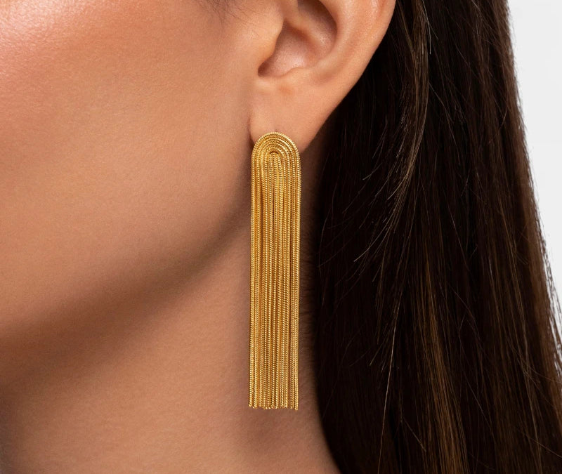 Virelle-Earrings-Virelle | Damesoorbellen – Lange Kwastjes, Elegant Design, Lichtgewicht