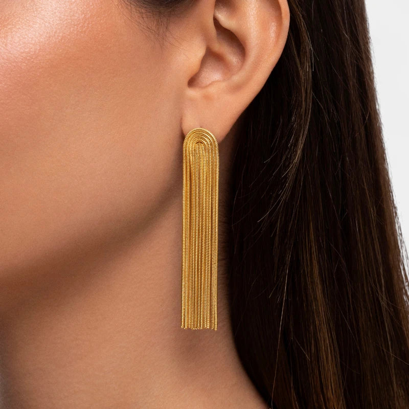 Virelle-Earrings-Virelle | Damesoorbellen – Lange Kwastjes, Elegant Design, Lichtgewicht