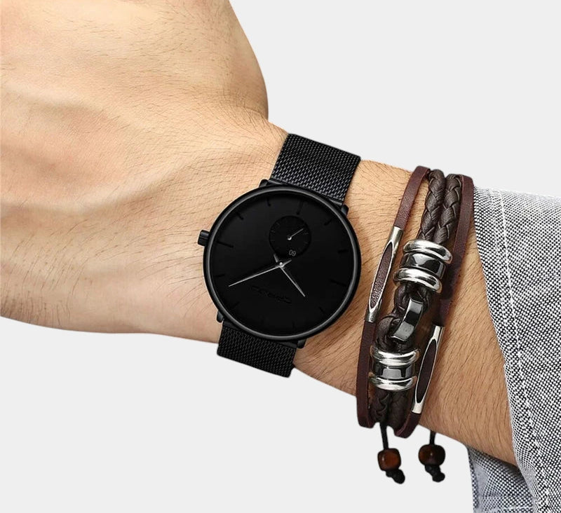Virelle-Focus-Virelle | Heren Horloge – Analoog Uurwerk, Roestvrijstalen Kast, Minimalistisch Design