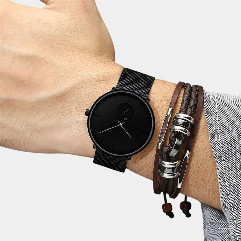 Virelle-Focus-Virelle | Heren Horloge – Analoog Uurwerk, Roestvrijstalen Kast, Minimalistisch Design