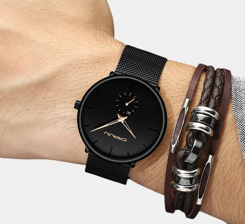 Virelle-Focus-Virelle | Heren Horloge – Analoog Uurwerk, Roestvrijstalen Kast, Minimalistisch Design