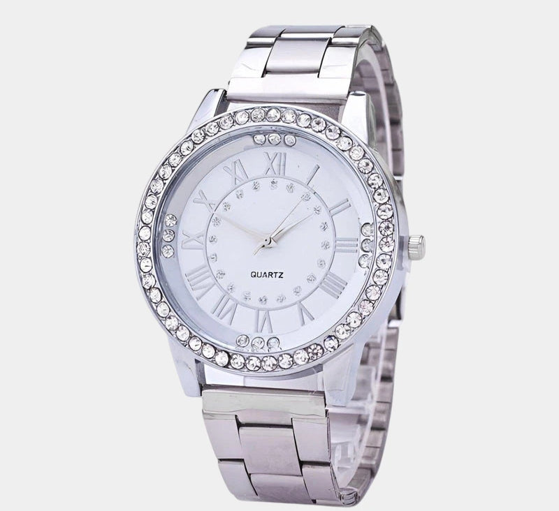 Virelle-Horloges-Virelle | Dames Horloge – Quartz Uurwerk, Kristallen Bezel, Romeinse Cijfers