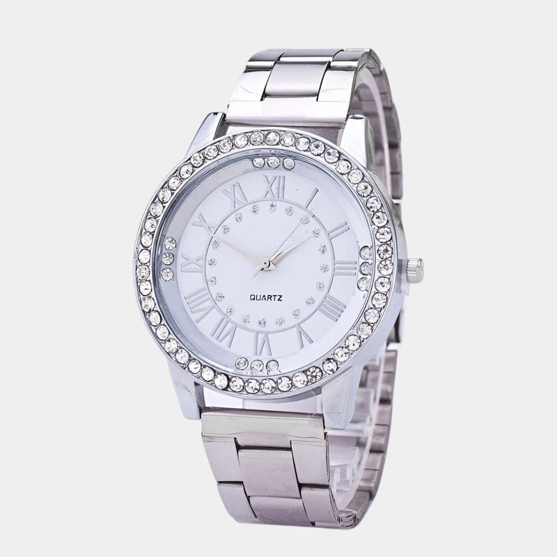 Virelle-Horloges-Virelle | Dames Horloge – Quartz Uurwerk, Kristallen Bezel, Romeinse Cijfers