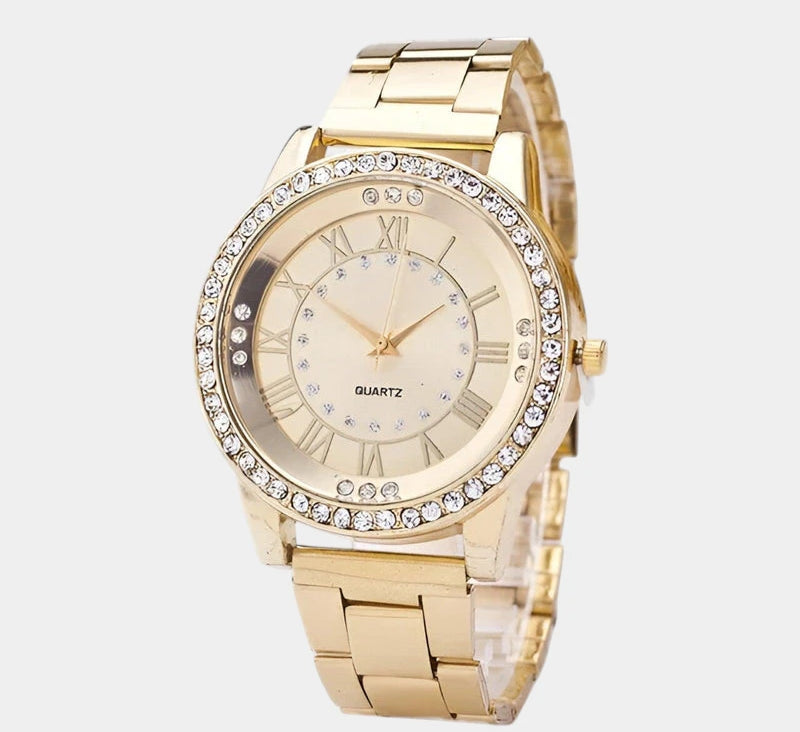 Virelle-Horloges-Virelle | Dames Horloge – Quartz Uurwerk, Kristallen Bezel, Romeinse Cijfers