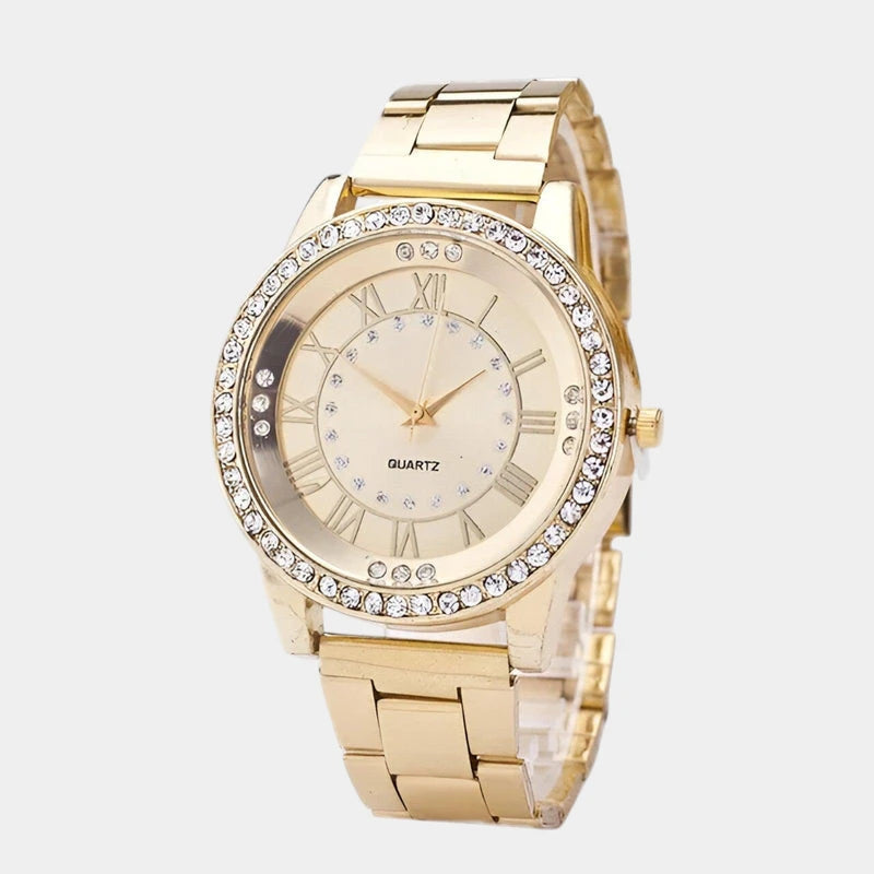 Virelle-Horloges-Virelle | Dames Horloge – Quartz Uurwerk, Kristallen Bezel, Romeinse Cijfers