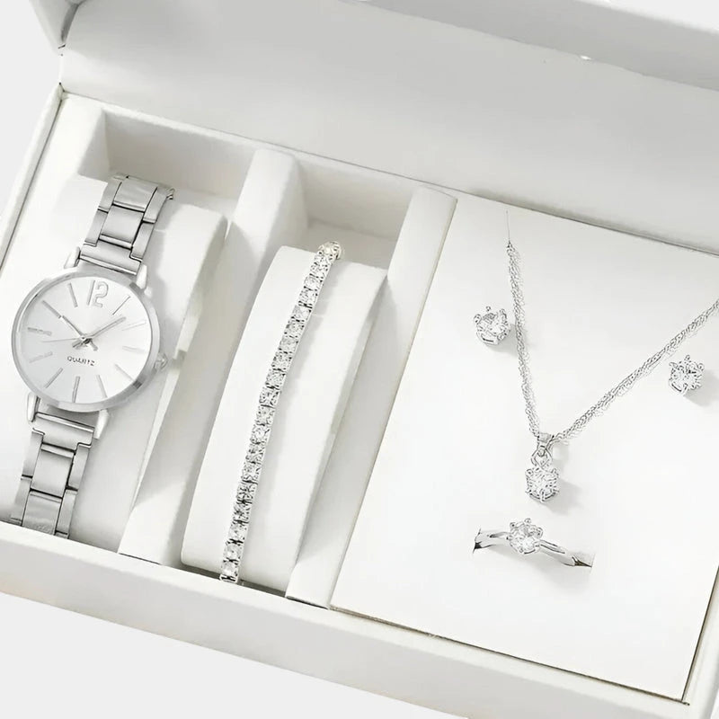 Virelle-Horloges-Virelle | Dames Horloge – Ronde Kast van Metaal, Strakke Wijzerplaat, Met Armband