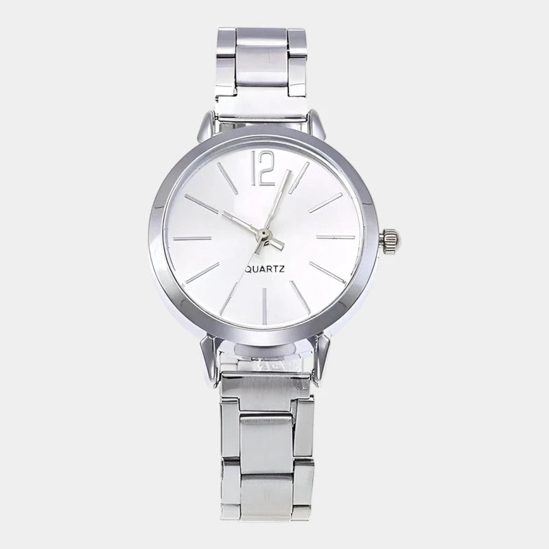 Virelle-Horloges-Virelle | Dames Horloge – Ronde Kast van Metaal, Strakke Wijzerplaat, Met Armband