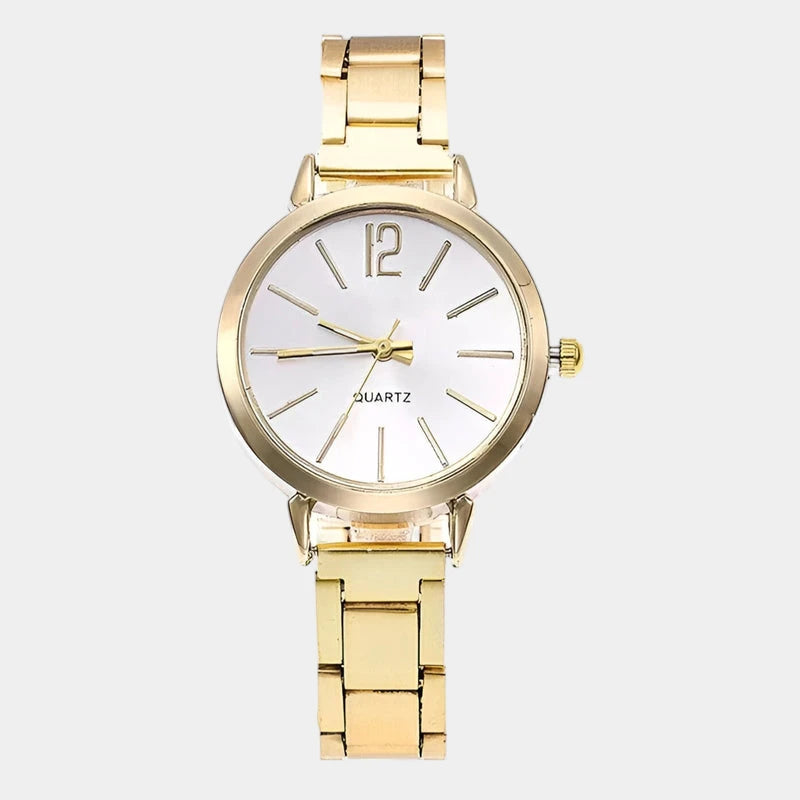 Virelle-Horloges-Virelle | Dames Horloge – Ronde Kast van Metaal, Strakke Wijzerplaat, Met Armband