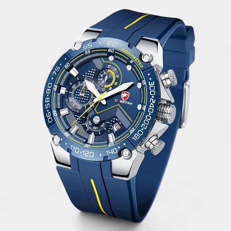 Virelle-Horloges-Virelle | Heren Sporthorloge – Siliconen Band, Groot Uurwerk, Chronograaf Functie